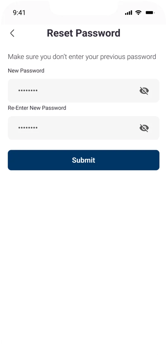 Reset password